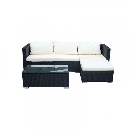 PE rattan table and chair 17019