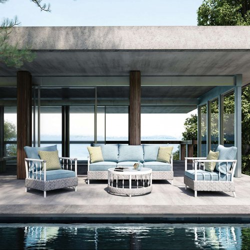 PE rattan table and chair 2