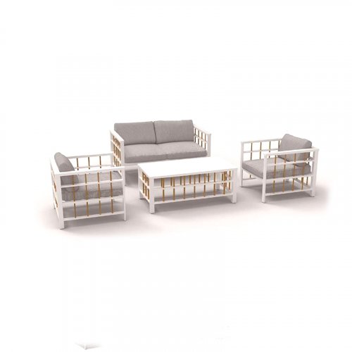 PE rattan table and chair zamora