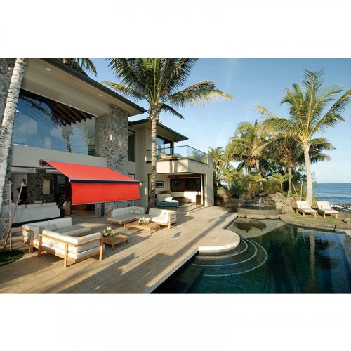 JDZY-4100 Electric vertical curtain curved arm sunshade